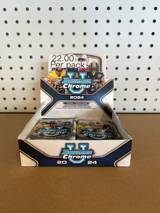 2024 bowman chrome U football hobby jumbo pack